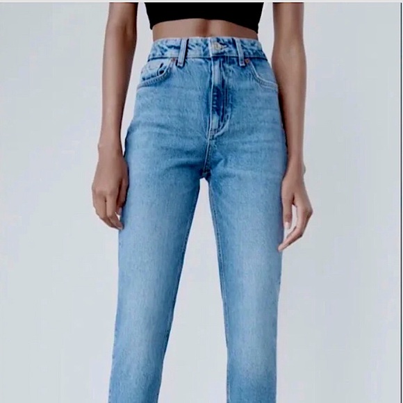 Zara Jeans Zara Premium Denim Distressed High Waisted Jeans Poshmark